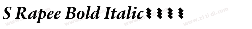 S Rapee Bold Italic字体转换